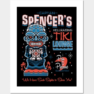 Spencer's Hellraising Tiki Lounge - Creepy Cute Pinhead - Surf Vacation Posters and Art